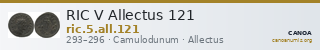 RIC V Allectus 121 — CANOA