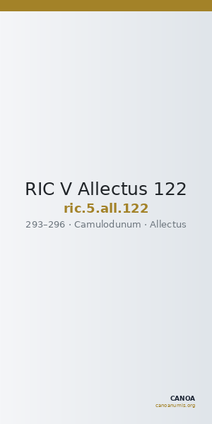 RIC V Allectus 122 — CANOA