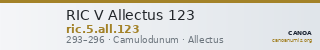 RIC V Allectus 123 — CANOA