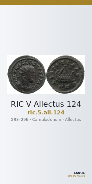 RIC V Allectus 124 — CANOA