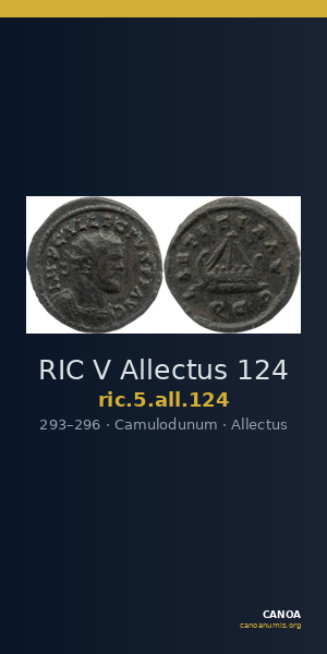RIC V Allectus 124 — CANOA