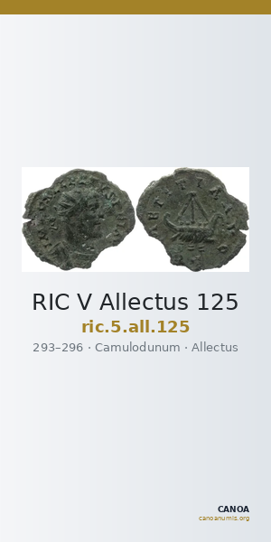 RIC V Allectus 125 — CANOA