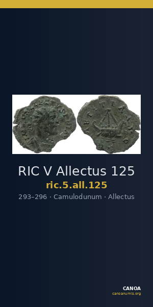 RIC V Allectus 125 — CANOA