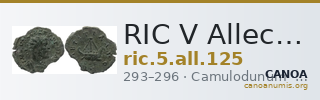 RIC V Allectus 125 — CANOA