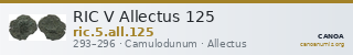 RIC V Allectus 125 — CANOA