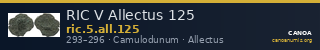 RIC V Allectus 125 — CANOA