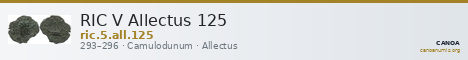 RIC V Allectus 125 — CANOA