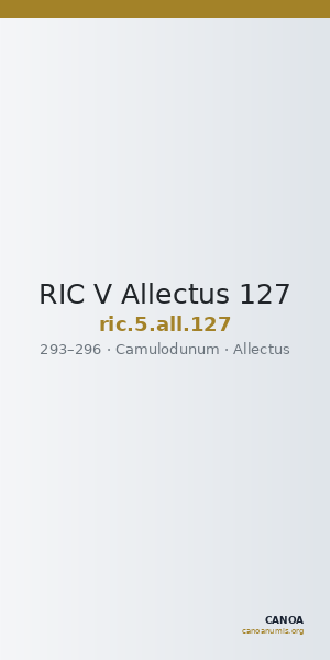 RIC V Allectus 127 — CANOA