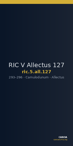 RIC V Allectus 127 — CANOA