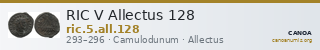 RIC V Allectus 128 — CANOA