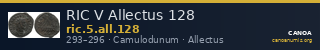 RIC V Allectus 128 — CANOA