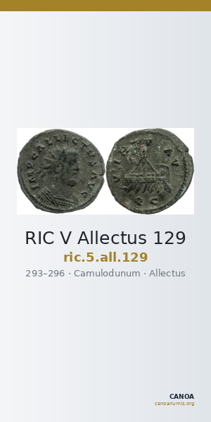 RIC V Allectus 129 — CANOA