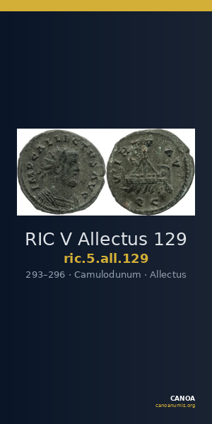 RIC V Allectus 129 — CANOA