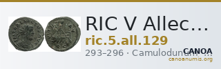 RIC V Allectus 129 — CANOA