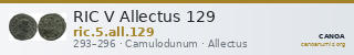 RIC V Allectus 129 — CANOA