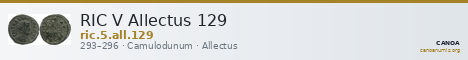RIC V Allectus 129 — CANOA