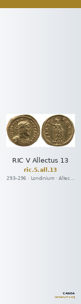 RIC V Allectus 13 — CANOA