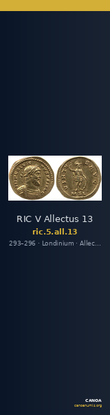 RIC V Allectus 13 — CANOA