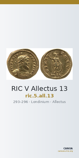 RIC V Allectus 13 — CANOA