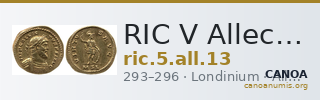 RIC V Allectus 13 — CANOA