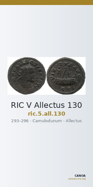 RIC V Allectus 130 — CANOA