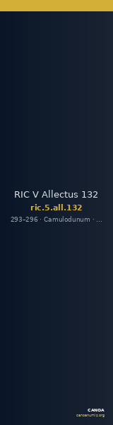 RIC V Allectus 132 — CANOA