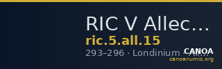 RIC V Allectus 15 — CANOA