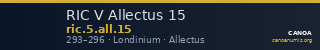 RIC V Allectus 15 — CANOA