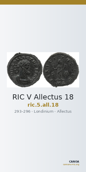 RIC V Allectus 18 — CANOA