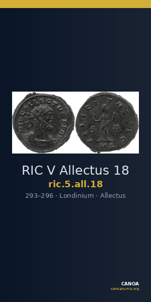 RIC V Allectus 18 — CANOA