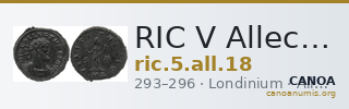 RIC V Allectus 18 — CANOA