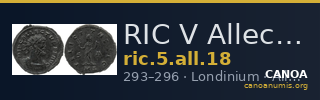 RIC V Allectus 18 — CANOA