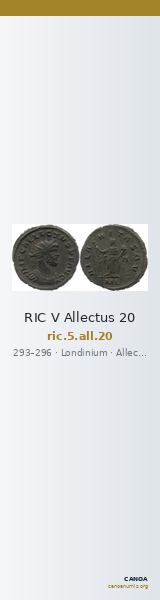RIC V Allectus 20 — CANOA
