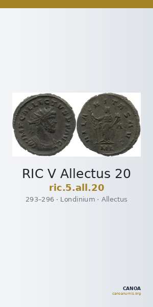 RIC V Allectus 20 — CANOA