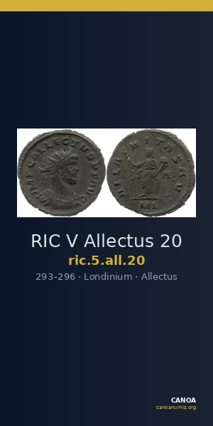 RIC V Allectus 20 — CANOA