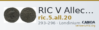 RIC V Allectus 20 — CANOA