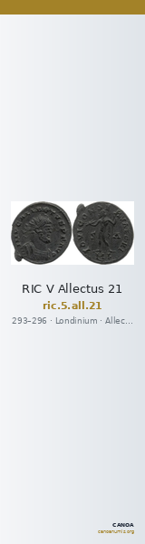 RIC V Allectus 21 — CANOA