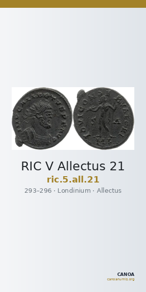 RIC V Allectus 21 — CANOA