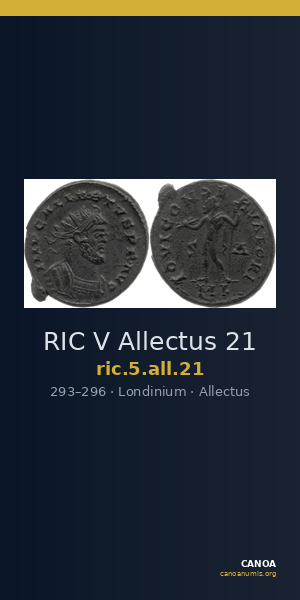 RIC V Allectus 21 — CANOA