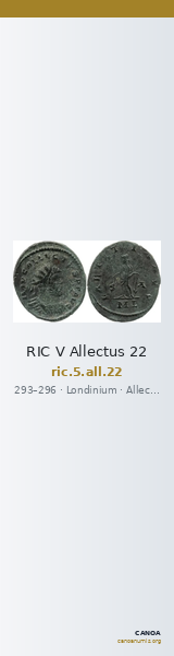 RIC V Allectus 22 — CANOA