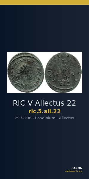 RIC V Allectus 22 — CANOA