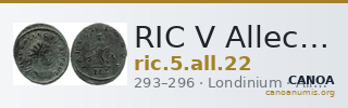 RIC V Allectus 22 — CANOA