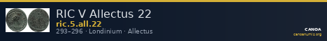 RIC V Allectus 22 — CANOA