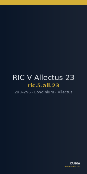 RIC V Allectus 23 — CANOA