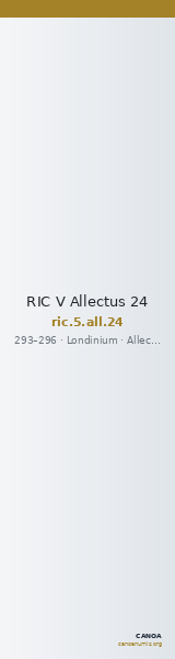 RIC V Allectus 24 — CANOA