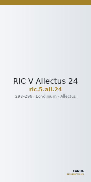RIC V Allectus 24 — CANOA