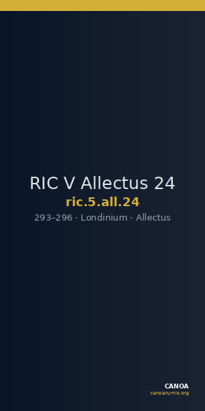 RIC V Allectus 24 — CANOA