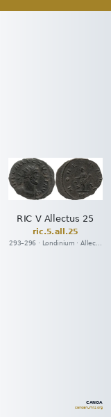 RIC V Allectus 25 — CANOA