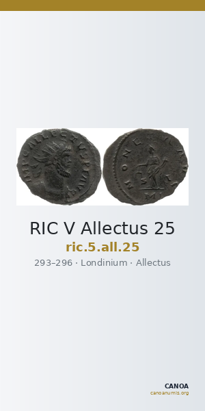 RIC V Allectus 25 — CANOA
