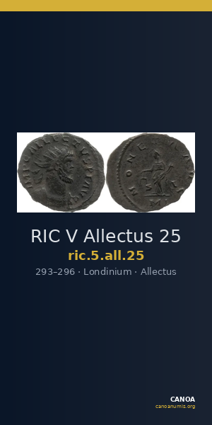 RIC V Allectus 25 — CANOA